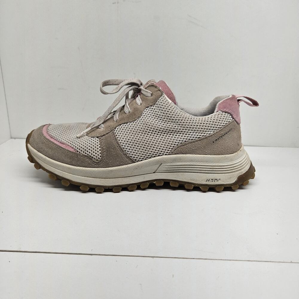 Clarks ATL Trek Lace Women's 8.5 Beige Pink Trail Hiking Shoes Sneakers